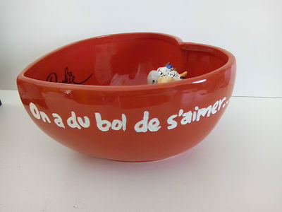Neu Schale DOOKIE KUH ''On a du bol de s'amer'' Love Love Mug Tasse Geschenk Party