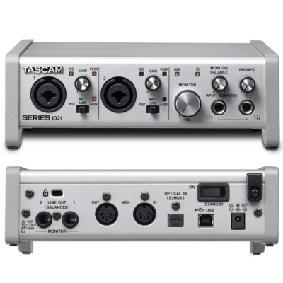 TASCAM SERIES 102i USB/Optical/MIDI 10x2 Digital Interface with FX