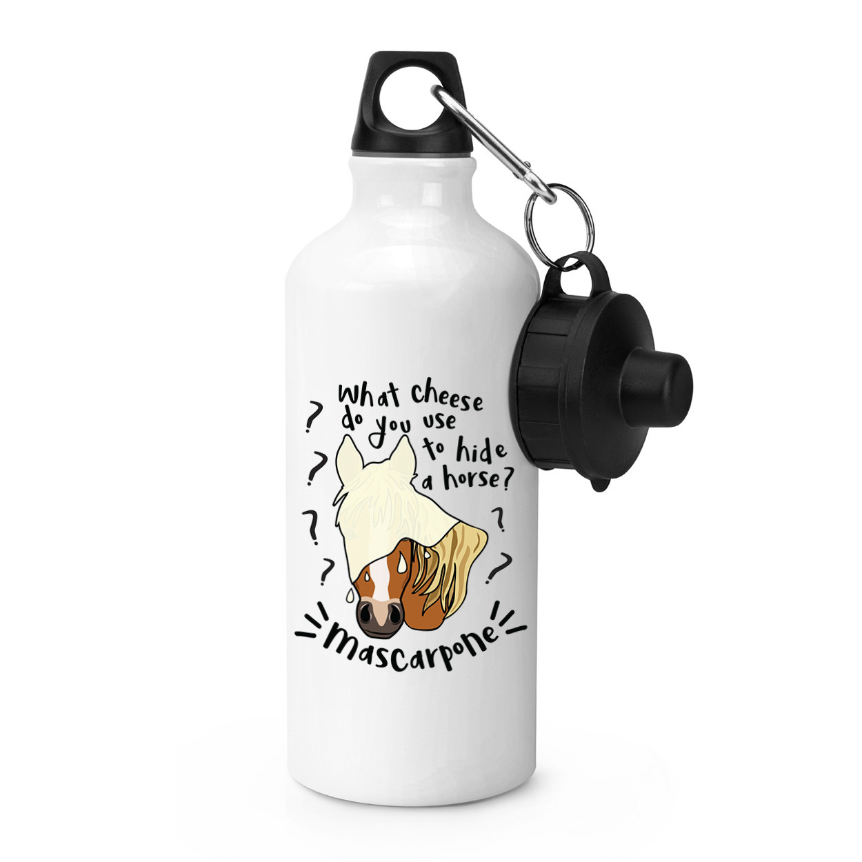 Mascarpone Horse Joke Sports Drinks Bottle Camping Flask - Funny Pony Cheese