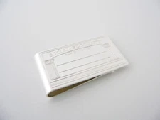 Tiffany & Co Silver Social Security Money Clip Moneyclip Holder Retirement Gift