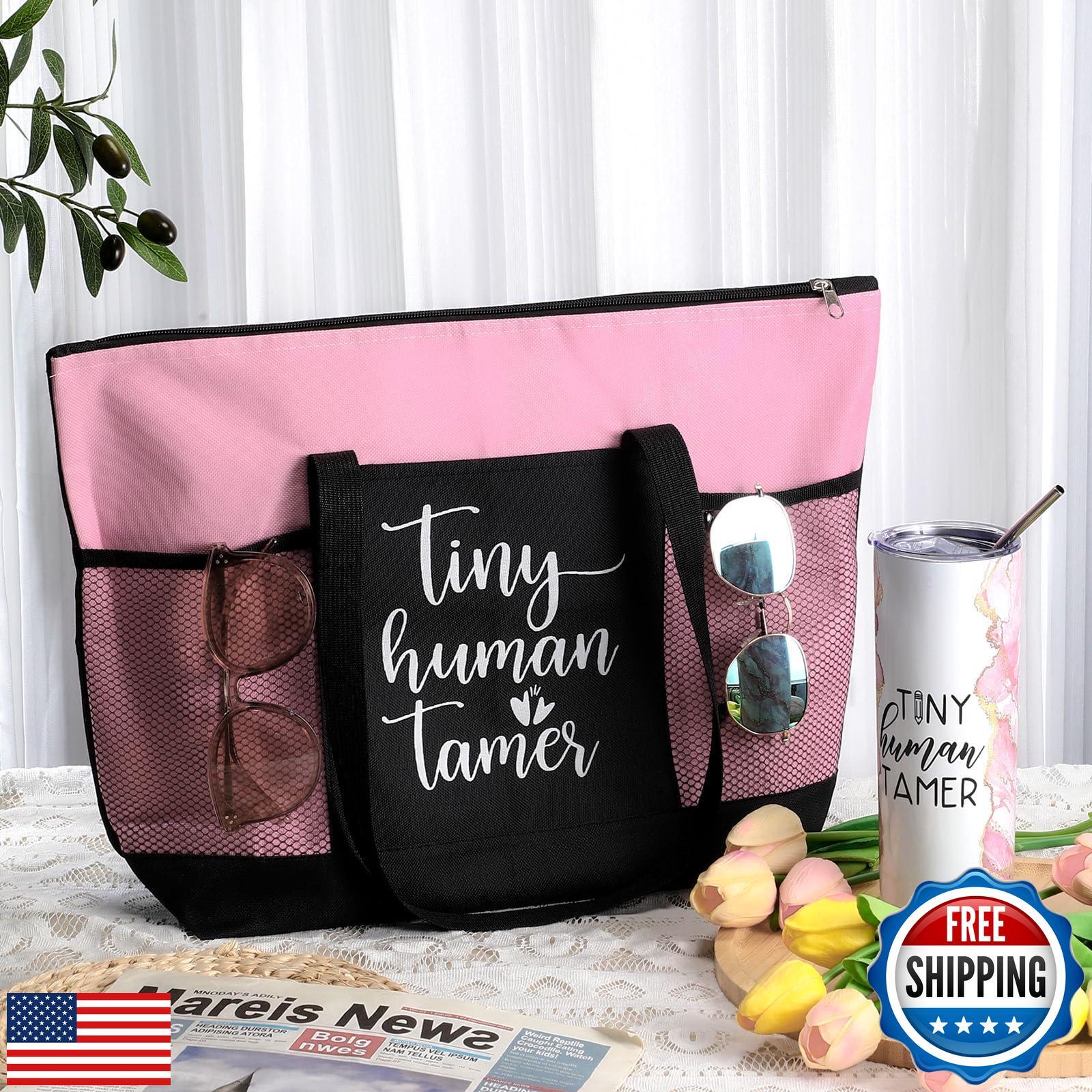 Jingmore 2 Pcs Teacher Appreciation Gifts for Women Tote Bag 20 oz Tumbler wi