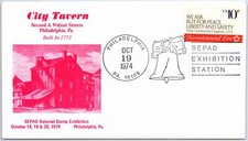 US SPECIAL EVENT COVER CITY TAVERN PHILADELPHIA AT SEPAD NATIONAL 1974
