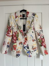 Marciano Linen Blend Floral Blazer | Size Eu 36 Uk 8