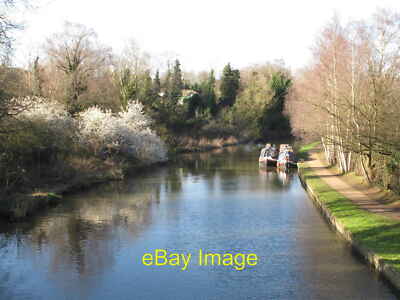 Foto 6x4 Wo jetzt 2 - Schmalboot auf Grand Union Canal von Galgenbrücke c2016