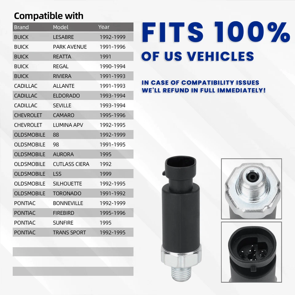 Датчик давления масла в двигателе для Chevrolet Lumina APV 1992-1995 3,8 л V6 25605389 - Изображение 3 из 4