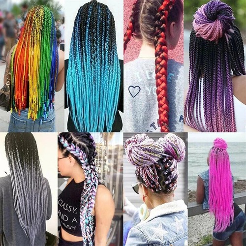 JUMBO Braiding Hair 60cm Hair Extensions Synthetic Fiber Crochet Braid Kanekalon - Picture 6 of 161
