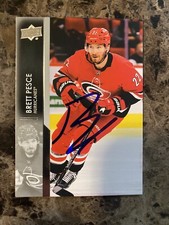 Brett PESCE SIGNED 2021-2022 UPPERDECK CARD #35 HURRICANES !