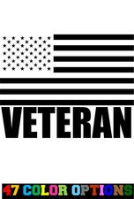 Vinyl Decal Truck Car Sticker Laptop - USA United States Flag American Veteran