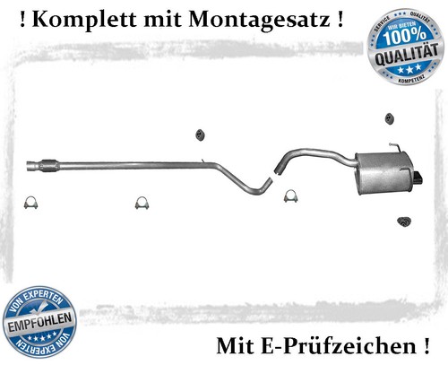 Auspuff Endtopf Endschalldämpfer Endtopf Auspuff Für Fiat 500 C 1,2 07- Ford Ka 08- FP4 51KW EBa Endschalldämpfer Auspuff