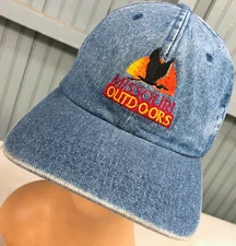 Missouri Outdoors Heavy Denim Strapback Baseball Cap Hat 