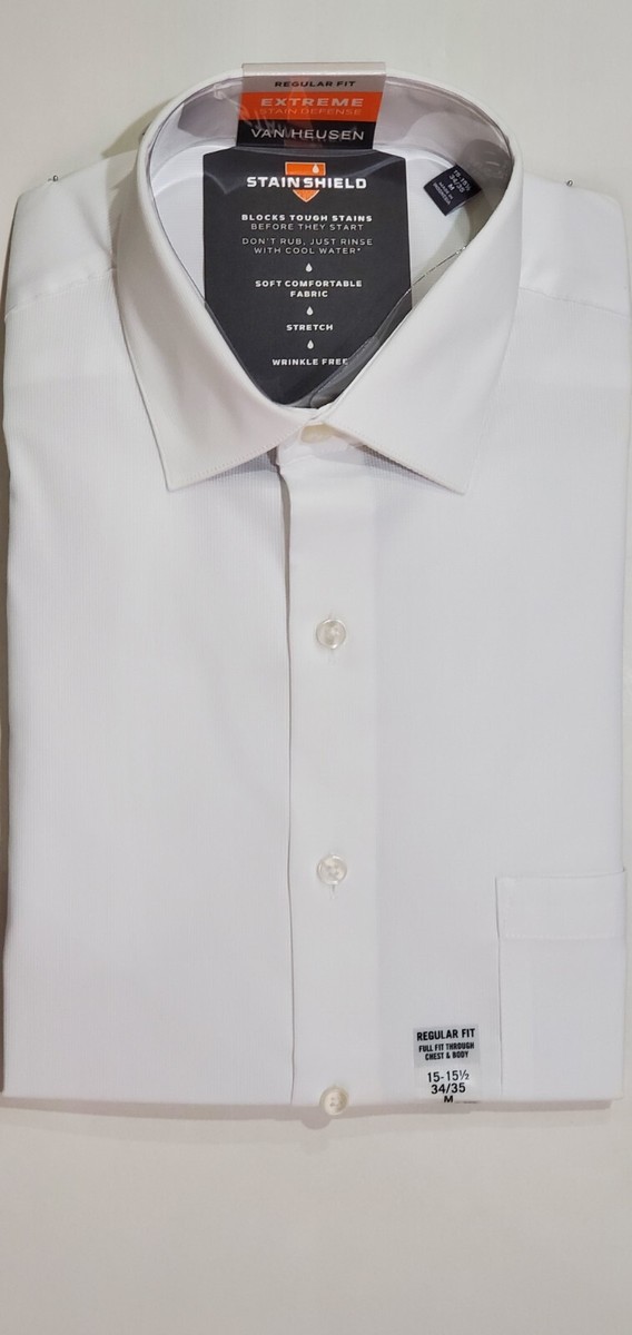 van heusen men's dress shirt regular fit stain shield stretch Cronbie Long Sleeve Stain Shield Shirt New Geo Print main image 1