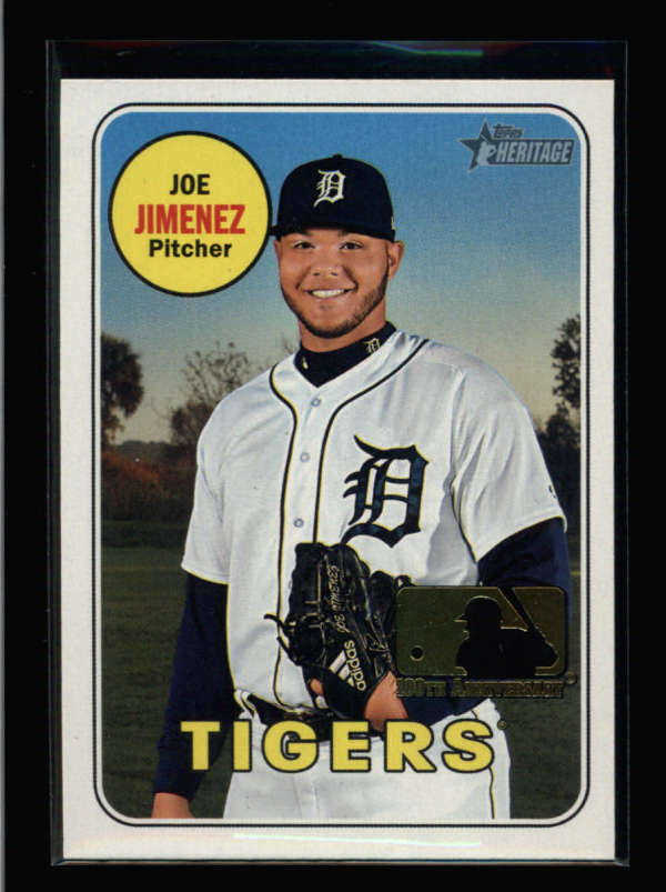 JOE JIMENEZ 2018 TOPPS HERITAGE #637 100TH ANNIVERSARY PARALLEL (RARE ...