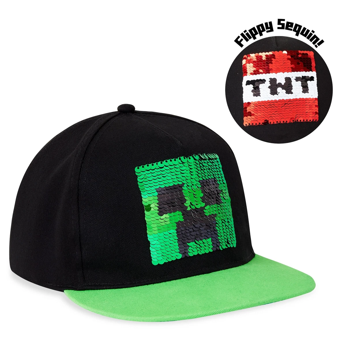 Minecraft Baseball Caps for Boys, Kids Trucker Hat with Creeper and TNT,  One Siz