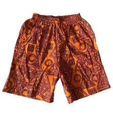 Vintage 80s Retro Abstract Men s Shorts Geometric Orange Sz S USA NEW RARE