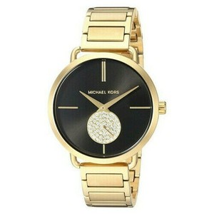 michael kors women's gold watch with black face