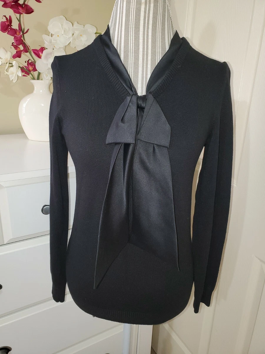 Bow tie with store v neck sweater