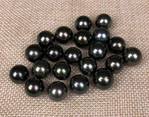 20 pcs 8-9mm natural tahitian black loose pearl full drilled