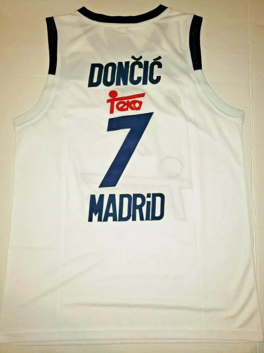 Luka Doncic Real Madrid EuroLeague Basketball Jersey (Blue) Custom Thr –  JordansSecretStuff