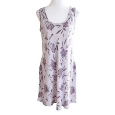 Express Lavender Floral Mini Tank Dress Lined Size 3/4