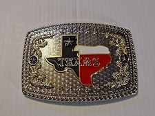 GOLD  SILVER IN COLOR ONLY LARGE RODEO WESTERN TEXAS Metal Belt Buckle