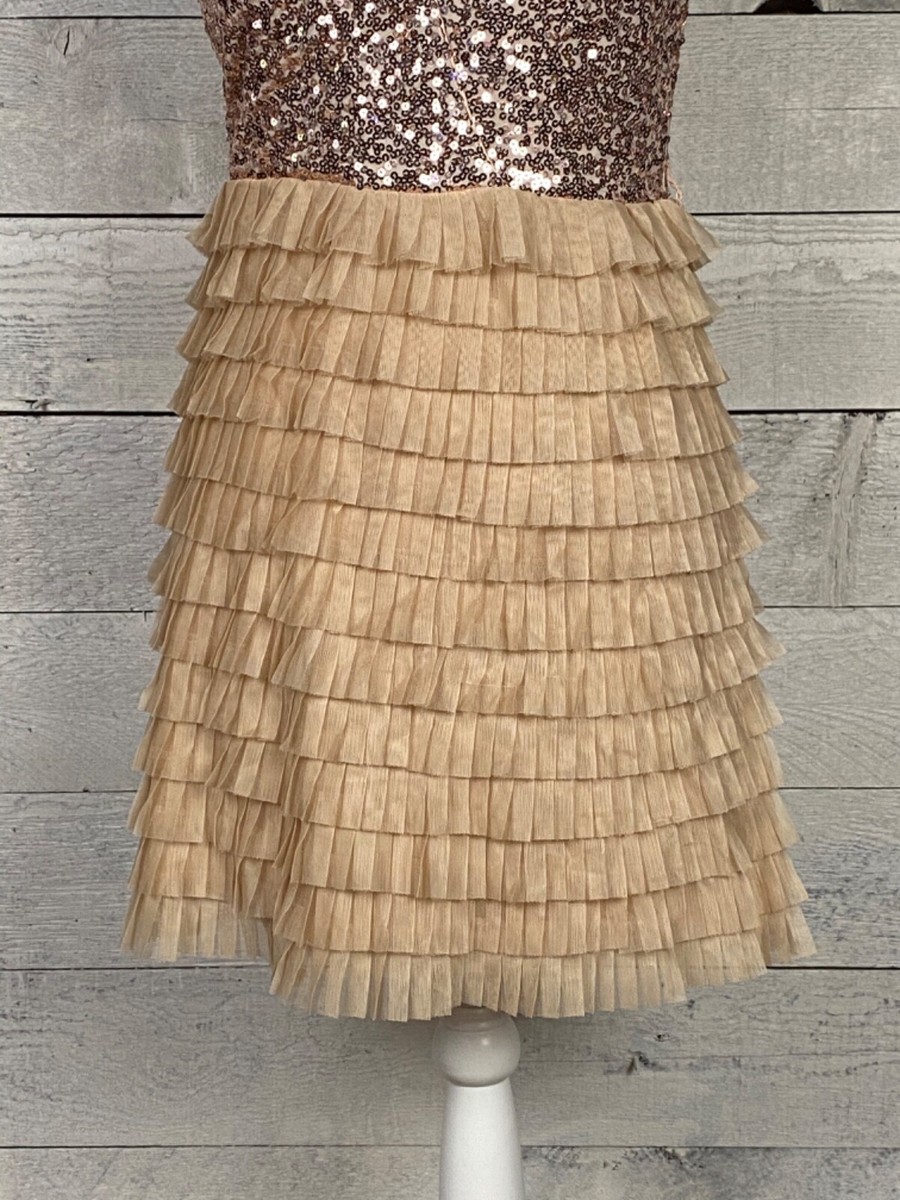 Badgley Mischka Cocktail Dress Small Rose Gold Sequin Layered Mark And James | eBay Badgley Mischka Cocktail Dress Small Rose Gold Sequin Layered Mark And James | eBay