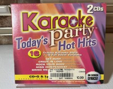Karaoke Party : Todays Hot Hits 2 CD Set- On Screen Lyrics- New Sealed