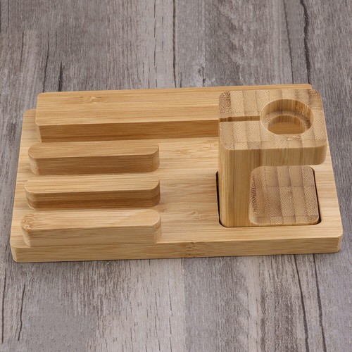 Charging Station Stand Wooden Dock Bamboo Bracket Desk Holder for Watch - Zdjęcie 10 z 12