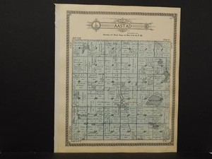 Minnesota Otter Tail County Map Aastad Township 1912 K12#56 | eBay