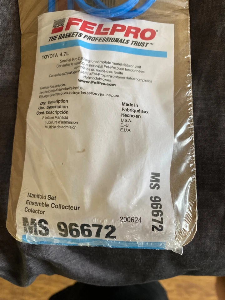 felpro intke歧管垫片丰田苔原4.7 — 第 3/3 张图片