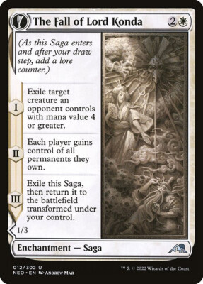 NM The Fall of Lord Konda, MTG, Kamigawa Neon Dynasty, Magic the Gathering, 12