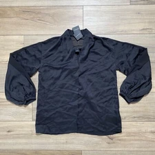 Club Monaco Women's Sheer Combo Blouse Relaxed Fit Blouson Sleeves Small Black