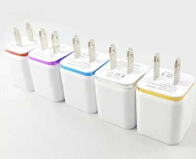 20x Lot DUAL USB 5V 2.1/1 Amp 2-port Wall Charger Tablets/ Phones Samsung LG HTC