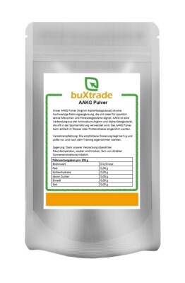 1 kg AAKG Pulver | Aminosäuren | Buxtrade | Arginin Alpha-Ketoglutarat | Vegan