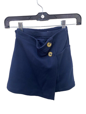 French Toast Brand Size M (7/8) Girls Navy Skort With Marbled Buttons 2Pack New