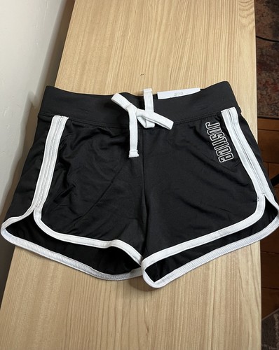 Justice Girls Dolphin Hem Shorts, Black 