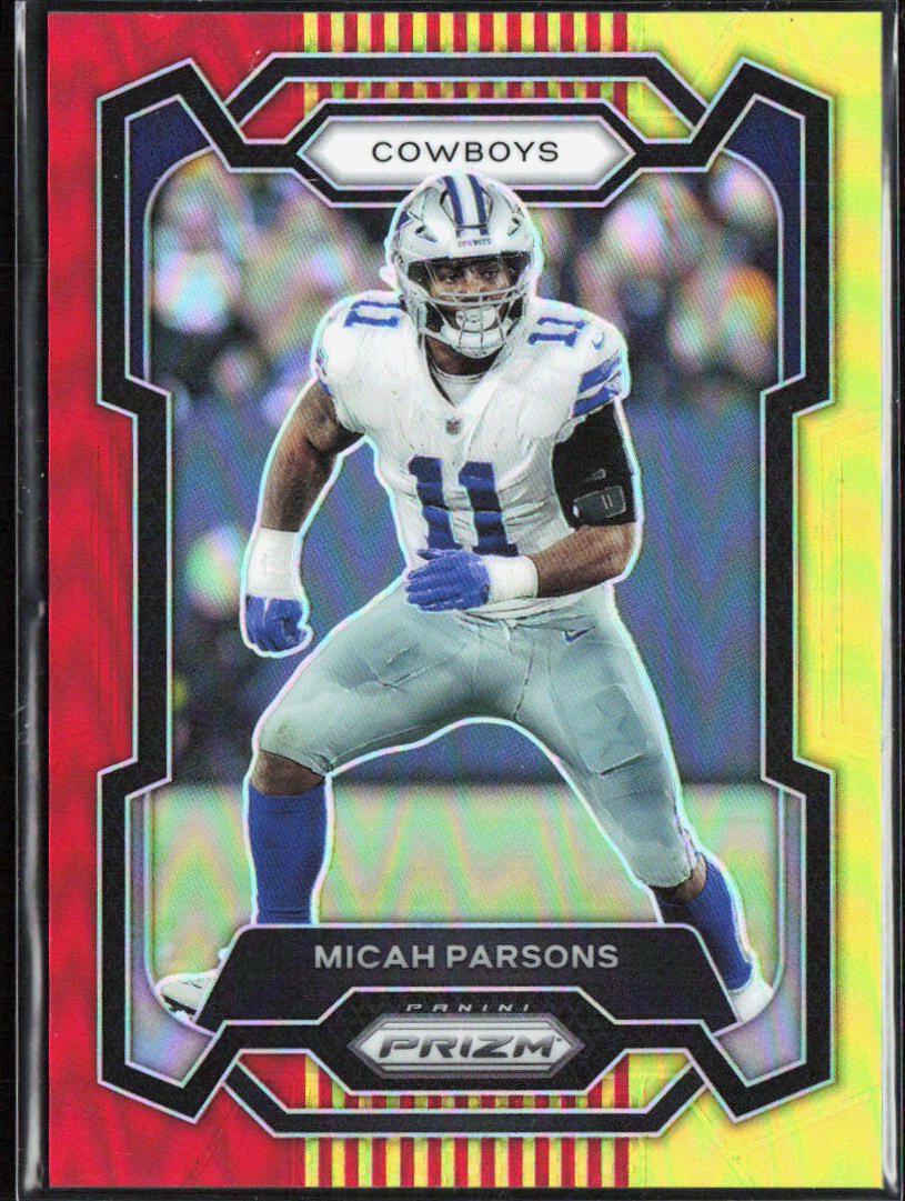 Micah Parsons 2023 Panini Prizm #78 Red and Yellow #/44