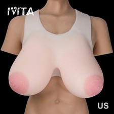 IVITA 21XL Big Nipple Silicone Breast Forms Drag Queen 16KG Huge Boobs Enhancer