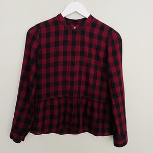 buffalo check peplum top