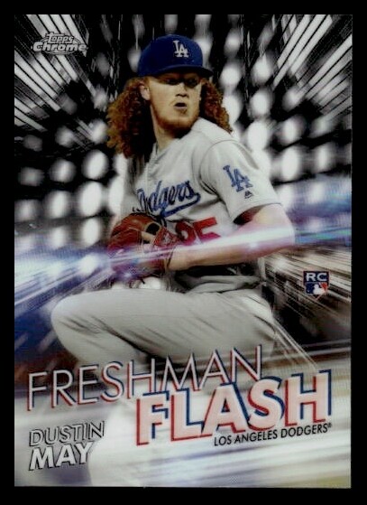 2020 Topps Chrome Dustin May FF-4 Freshman Flash RC Los Angeles Dodgers