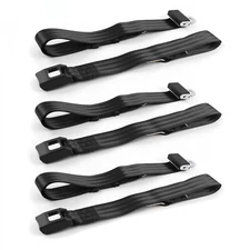 Chevy Chevelle 1964 - 1967 Standard 2pt Black Lap Bench Seat Belt Kit - 3 Belts 