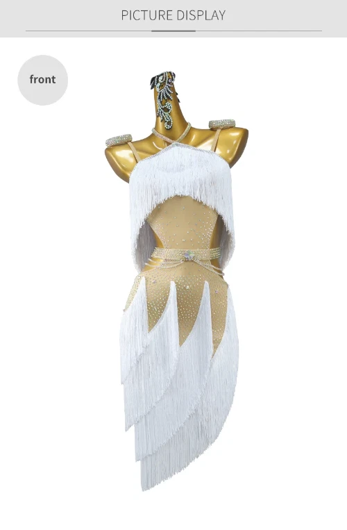 VETEMENTS Costume abito da ballo latino donna sala da ballo samba vestiti pratica indossare gonna