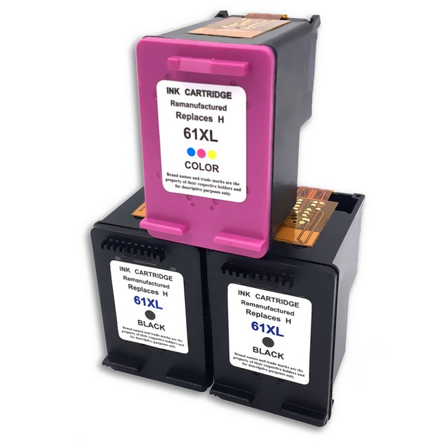 3 Pack Black color Ink Cartridge 61 61xl for HP Deskjet 2620 4630 4632 4634 8040 | eBay