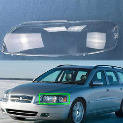 Left Front Headlight Lens Cover Headlamp Shell+Glue For Volvo V70 XC70 2005-2007