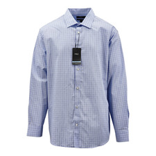 M S Collection Regular Fit Non Iron Pure Cotton Check Men's Long Shirt RRP 40.00