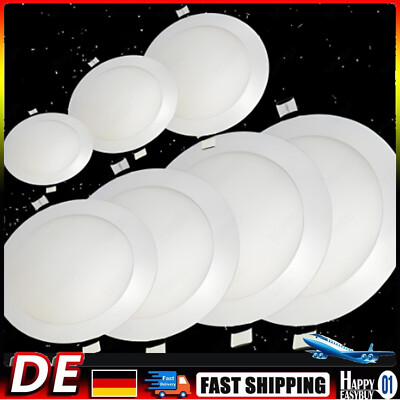 Ultraslim 3W 9W 12W 15W 18W 24W LED Panel Downlight Einbauleuchte Deckenleuchte