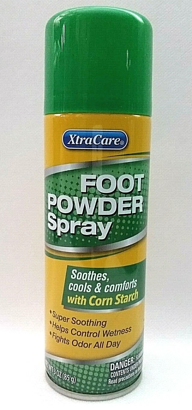 4 X Xtra Care Foot Powder Spray Soothes cools & comforts w/ Corn Starch 3 Oz Ea eBay