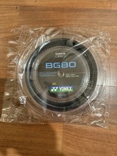 Yonex BG80 Badminton String. 656ft / 200m Reel 068mm. Black. Brand New