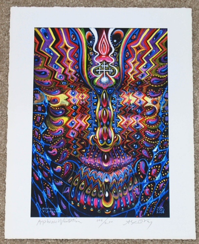 Alex Grey Ayahuasca Visitation Art Print S/# 200 Visionary Psychedelic Poster