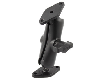 RAM Mount Aluminum Double Socket Arm Mount with 2 1'' Diamond Bases - RAM-B-102U
