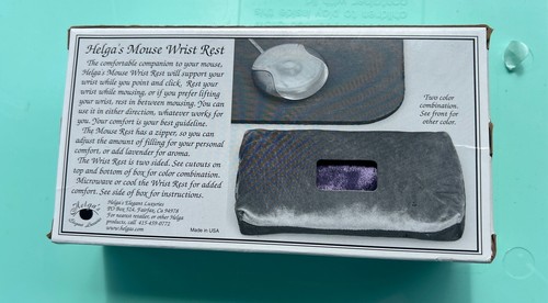 Mousepad Gaming Wrist Rest Microwave Or Cool Flax Seed Filling Purple And Silver - Picture 6 of 11